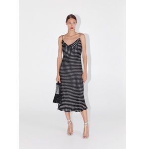 Zara polka dot slip dress